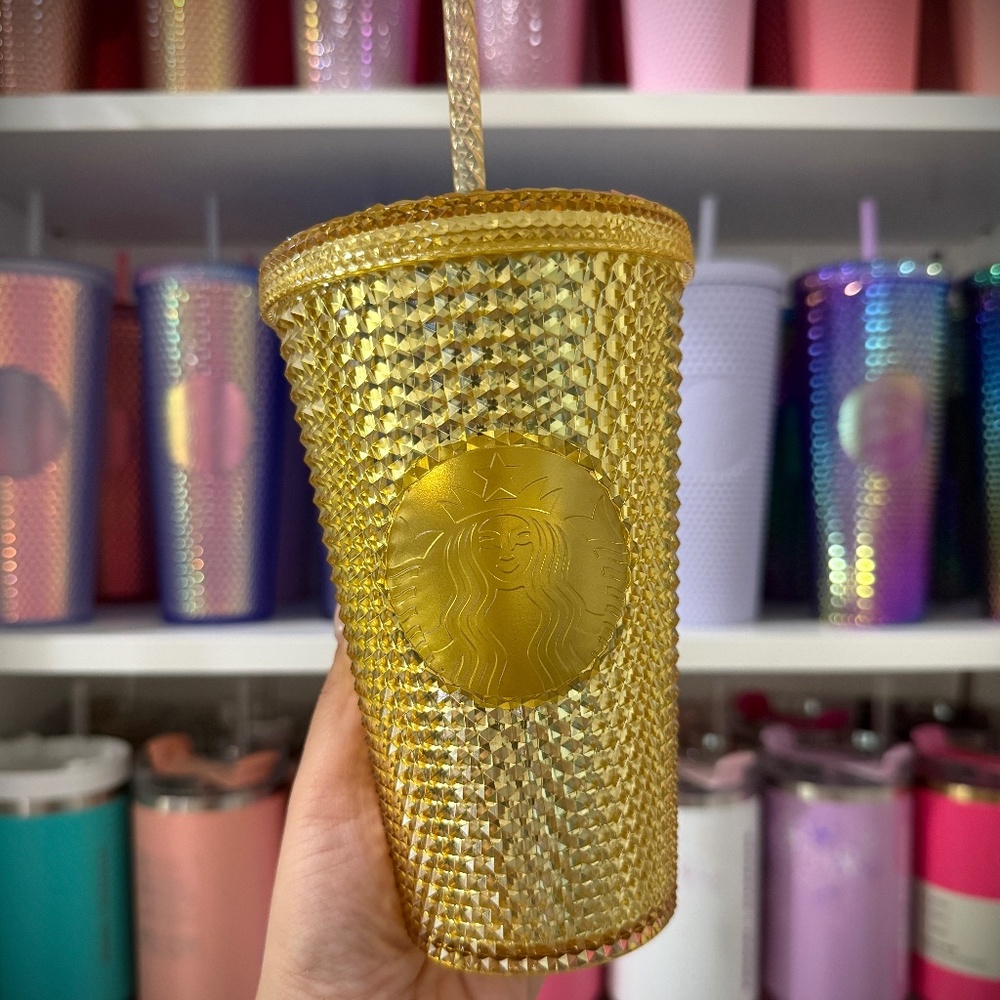 Grande Starbucks Gold Studded Tumbler